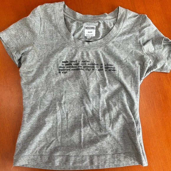 MOSCHINO Vintage graphic Baby Tee size 10 - Picture 3 of 5